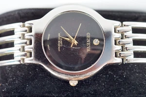 Watch - Women's GENEVA Black Face Crystal 33mm Watch Polished Metal Bracelet - Picture 1 of 7
