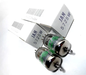 Matched Codes PAIR 5725W Tubes GE JAN USA NOS NIB FX-AUDIO TUBE-02 PRO 5725 6AS6 - Foto 1 di 2