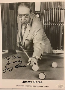 World Champion Professional Pool Player " Jimmy Caras " Autographed 8x10 COA JSA - Picture 1 of 4