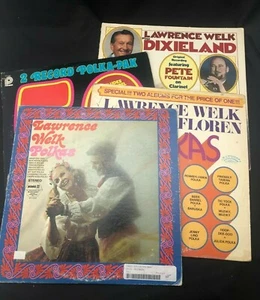 4 Lawrence Welk LP Vinyl 12" Records in 3 Albums Plus Bonus 2 Polka Albums - Foto 1 di 5