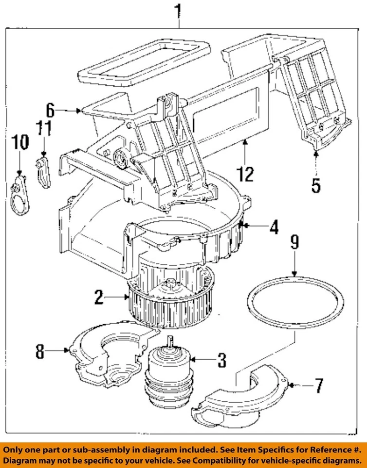 Motor soplador HVAC usado se adapta a: Honda Passport 1995 grado A Foto 1 de 2