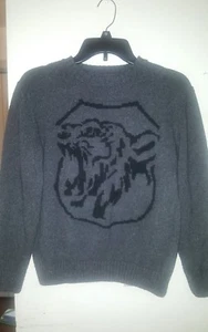 EUC Gap Kids Boys Charcoal Gray Intarsia Crew Neck Sweater L Large 10 $49.99 - Picture 1 of 6