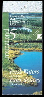CANADÁ - 2000 - AGUAS DULCES 95c Bklt de 5 - Sc #1855 MNH Foto 1 de 2
