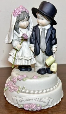 Caja de música/tapa de pastel 1997 Promises Of Love NBM Bahner Studios - Boda marzo Foto 1 de 4