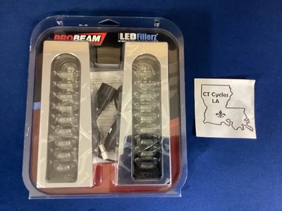 Custom Dynamics Probeam Saddlebag LED Light Set Fillers Smoke/Chrome 2040-2159 * - Image 1 of 4