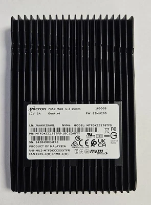 SSD Festplatte Micron 7450 Max U.3 15mm 1600GB NVMe PCI 4.0 - Bild 1 von 2