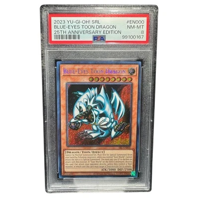 2023 Yu-Gi-Oh Blue-Eyes Toon Dragon 25th Anniversary PSA 8 NM-MT - Image 1 of 4
