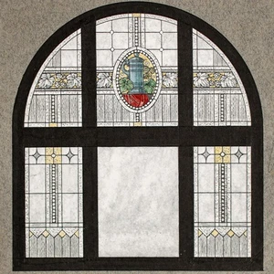 Jugendstil Art déco Entwurf Glasfenster Glasmalerei Heinrich Behr Aquarell 20 Jh - Picture 1 of 3
