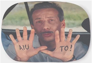 Aldo Giovanni e Giacomo MYAGG Tendina Parasole Giovanni Aiuto! (2 Pezzi) - Foto 1 di 1