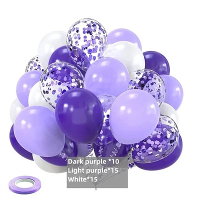 Globo de látex macarrón globos metálicos decoración de fiesta de aniversario 50 piezas confeti Foto 1 de 4