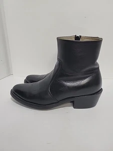 STIVALI WESTERN COWBOY DURANGO TR820 IN PELLE NERA CON ZIP LATERALE DA UOMO 8,5EE - Foto 1 di 6