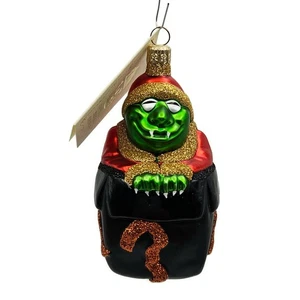 Patricia Breen Mmmonster Present Black Orange Halloween Christmas Tree Ornament - Picture 1 of 8