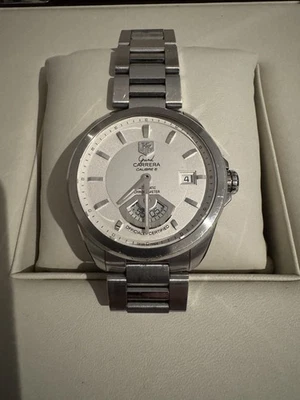 Reloj Tag Heuer Grand Carrera Calibre 6 WAV511B PLATEADO cajas y papeles originales Foto 1 de 4
