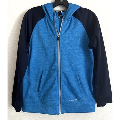 Moletom HEAD atlético juvenil meninas com capuz zíper tamanho grande 14/16 - Imagem 1 de 4