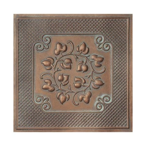 Faux tin Ceiling tiles vintage wall panels decor PL66 Weather copper 10pcs/lot - Picture 1 of 21
