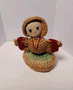 Vintage Crochet Doll 2.5" - Picture 1 of 8