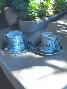 Two Rare McDonald's Novelty Espresso Cup and Saucer from Japan - Picture 1 of 4