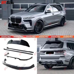 ABS Gloss Black Front Rear Lip Side Skirts Spoiler Wing Kit For BMW X7 G07 23-25 - Picture 1 of 24