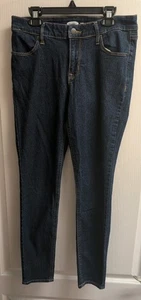 OLD NAVY JEANS WOMEN'S SUPER SKINNY MID RISE DARK WASH BLUE DENIM SIZE 4 - Picture 1 of 5