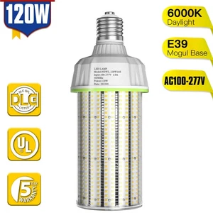 120W LED Corn Cob Light Bulbs 6000K Replace 500W HID/HPS/Metal Halide E39 Base - Picture 1 of 13