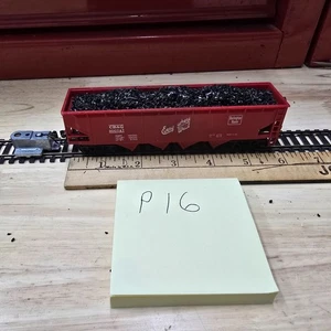 HO Scale CB&Q 4 Bay Coal Hopper Upgraded Trucks & Couplers W/Load - Bild 1 von 10