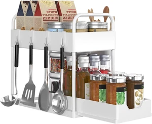 Unter Waschbecken Organizer, 2 Ebenen Schiebe Badezimmer Organizer, Mehrzweck unter Kit - Bild 1 von 7