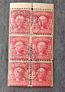 1903 used booklet pane Scott # 319g               stock #957 - Picture 1 of 2