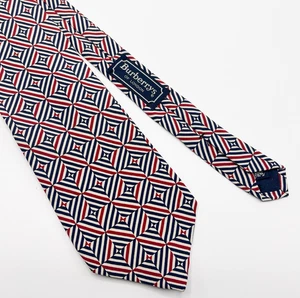 VTG Burberry of London Tie Mens 100% Silk Hand Sewn Made in USA Luxury - Picture 1 of 10