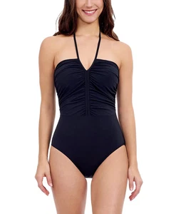 Profile by Gottex X6259 Neckholder Bandeau Einteiler Badeanzug, Schwarz, 10 - Bild 1 von 6