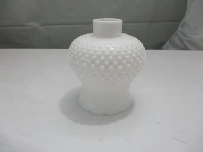 Vintage Milk Glass Hobnail Hurricane Lamp Shade Replacement Globe 1.75" Fitter - Image 1 of 4