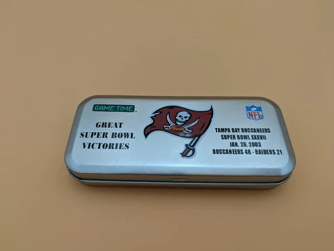 2003 Tampa Bay Buccaneers Men's Watch Super Bowl 37 Game Time Leather Band Cover