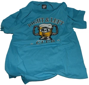Camiseta de colección Screen Stars Best Right & Left Club Beer Drinkers grande aguamarina - Imagen 1 de 4