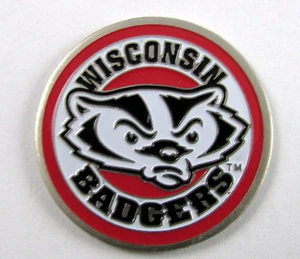 5 NCAA Collegiate Golf Ballmarker Ballmarke Wisconsin Badgers B weiß - Bild 1 von 1