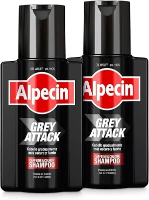 Alpecin Grey Attack Caffeine & Colour Shampoo 2x200ml - Immagine 1 di 4
