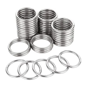 40Pcs 2Inch Welded O Rings Stainless Steel Round Rinngs for Macrame Camping Belt - Picture 1 of 7