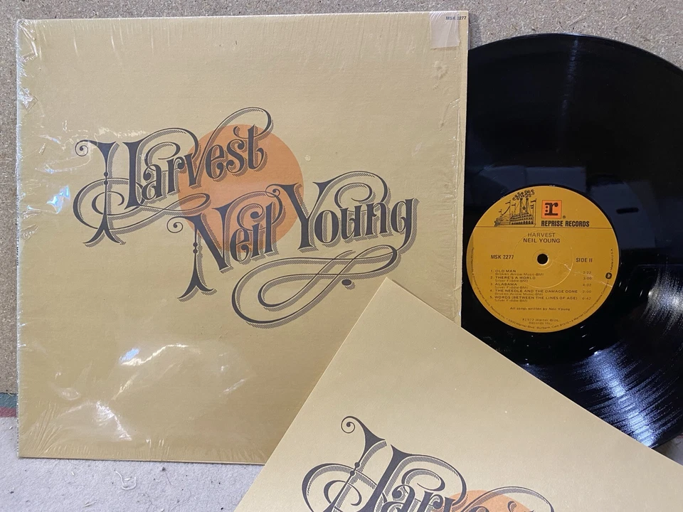 Neil Young Harvest VG+ (1 long light line) IN SHRINK with INSERT - Image 1 of 1