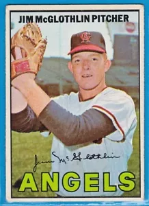 Carta Baseball 1967 Topps - #19 Jim McGlothlin - California Angels - Foto 1 di 2