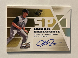 2008 SPx Rookie Signatures Justin Ruggiano #140 Rookie Auto RC Autograph