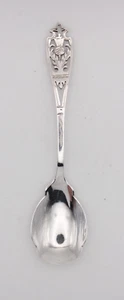 Sterling Silver Scottish Thistle pattern pierced Jam spoon Sheffield 1928 - Picture 1 of 4