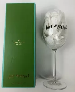 Nuovo bicchiere da vino Kate Spade New York ""Just Married - Foto 1 di 5
