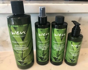 WEN BAMBOO GREEN TEA SET CLEANSING CONDITIONER, STYLING CREME & TREATMENT SPRAY  - Picture 1 of 3