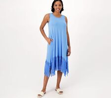 LOGO by Lori Goldstein Women's Petite Dress 2XP Rayon 230 Blue A623679
