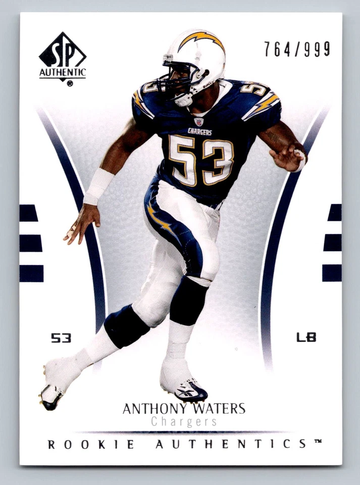 2007 SP Authentic #196 Anthony Waters #/999 - Image 1 of 2