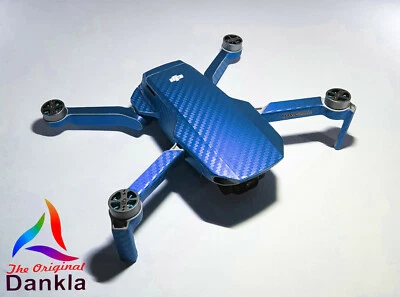 DJI Mini 4K - SKIN - CARBON BLAU / CARBON BLUE - Decal - Wrap - Folie - Bild 1 von 4