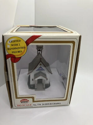 Model Power 24 Hour Chapel Lighted & Hand painted HO Scale - Image 1 of 4