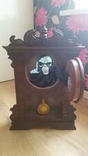 New Halloween animated talking grim reaper your time is up light up clock prop