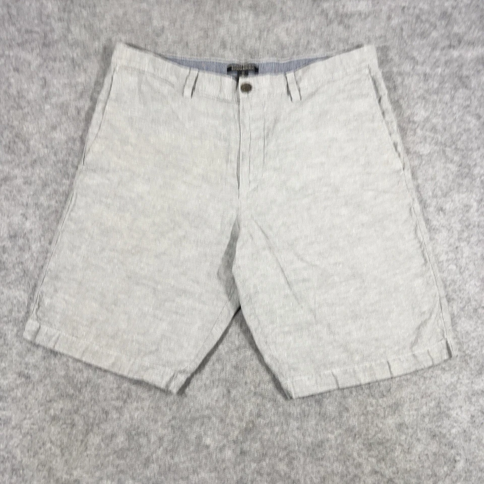 Шорты мужские Banana Republic 35 серые льняная смесь городские повседневные для прогулок по гольфу ** - Изображение 1 из 4