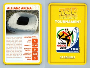 Allianz Arena - South Africa 2010 Stadiums Top Trumps Tournament Card