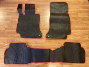Rubber Floor Mats Benz E-Class Sedan 2017-2023 W213 E300 E320 E400 E350 E63 E550 - Picture 1 of 6