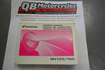 HONDA SH125-150 2001 GENUINE OWNERS MANUAL C1  - Image 1 of 2